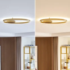 Lucande Smart LED-loftslampe Moise, guld, CCT, Tuya