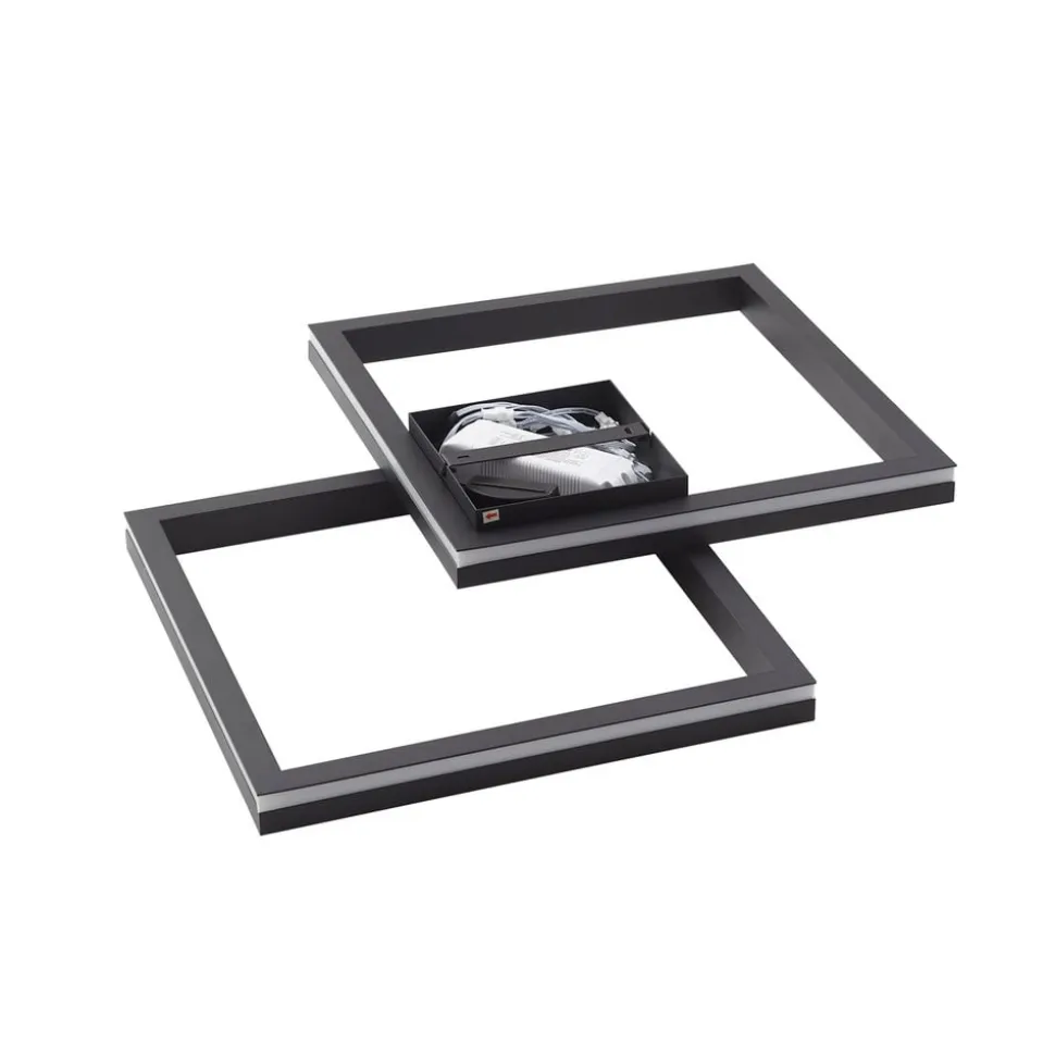 Lucande Smart LED-loftslampe Tjado, 85 cm, sort, RGB, CCT