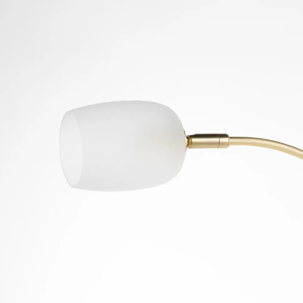Lucande Taylan gulvlampe af jern, glasskærm