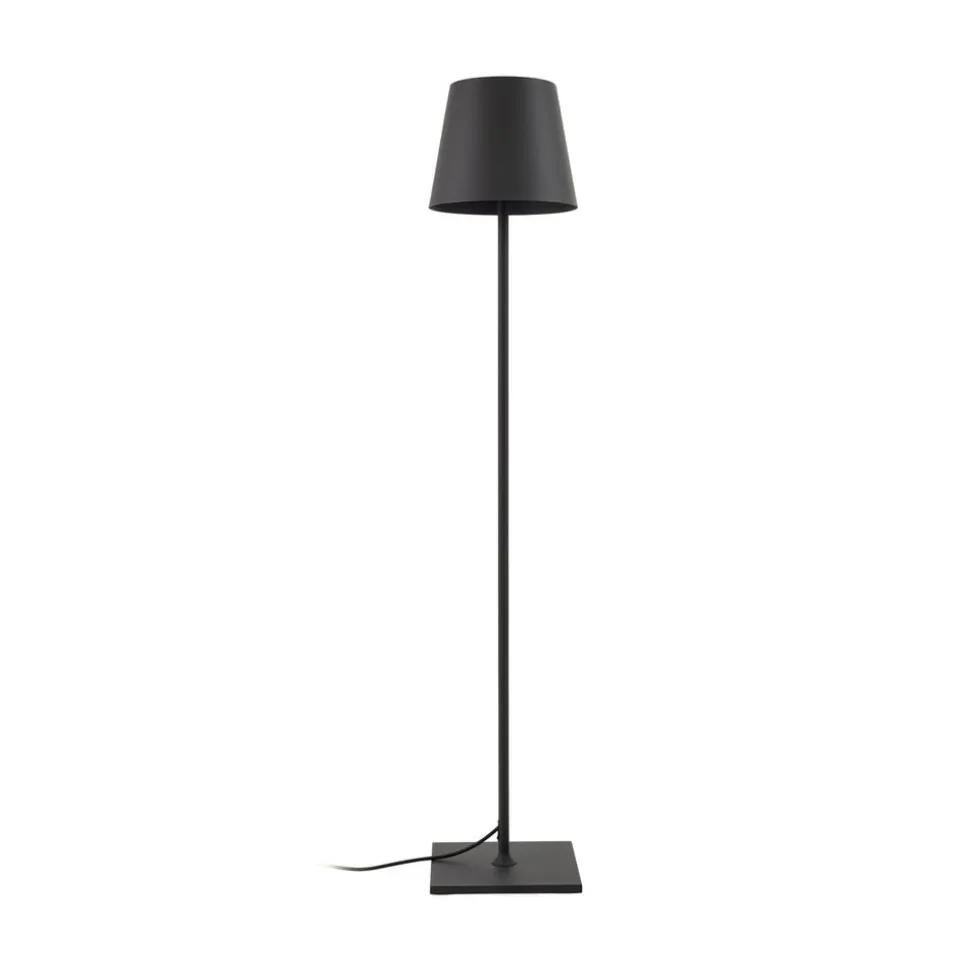 Lucande terrasselampe Andrei, grå, 150 cm høj, IP54, E27