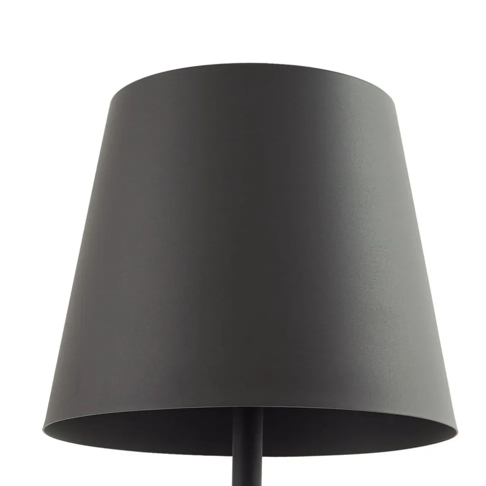 Lucande terrasselampe Andrei, grå, 150 cm høj, IP54, E27