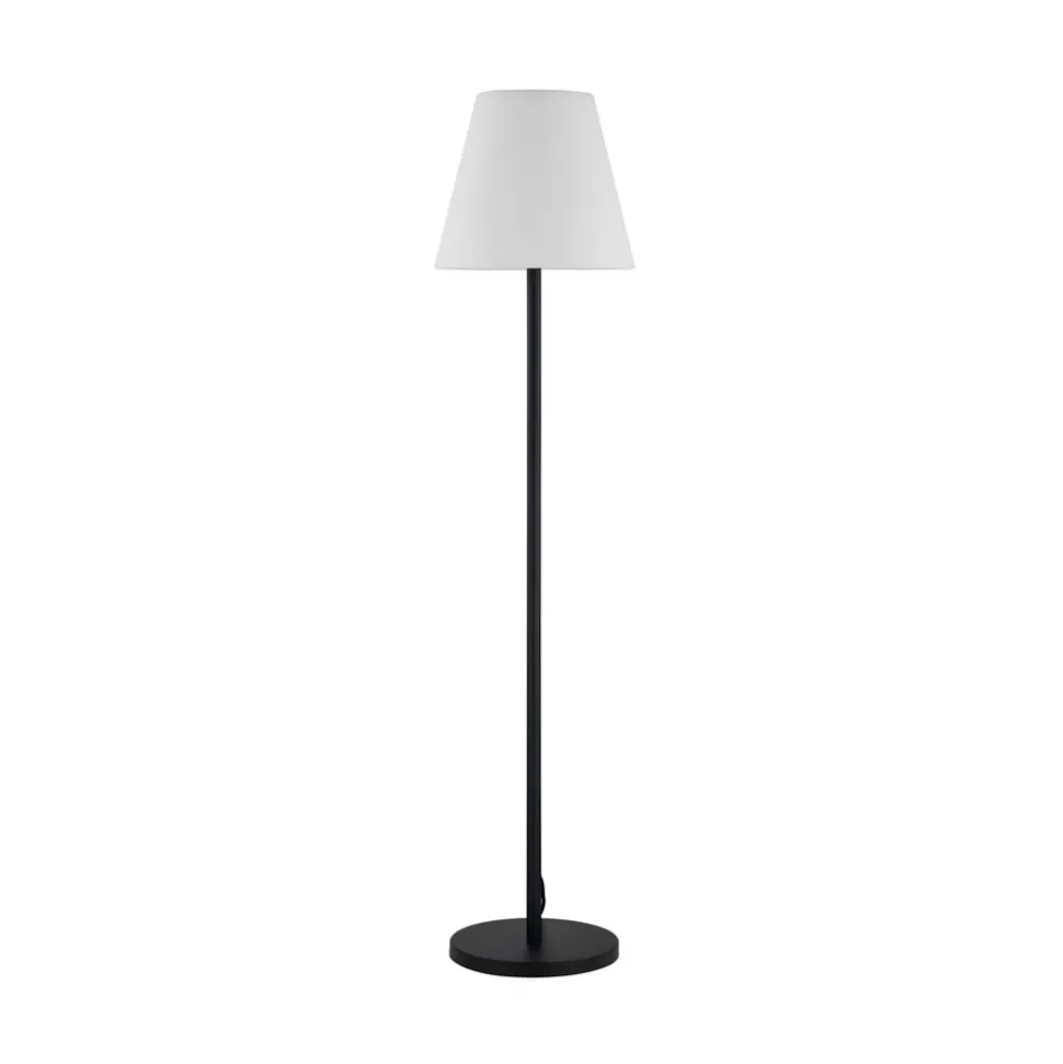 Lucande terrasselampe Jaimy, sort, aluminium, 150 cm