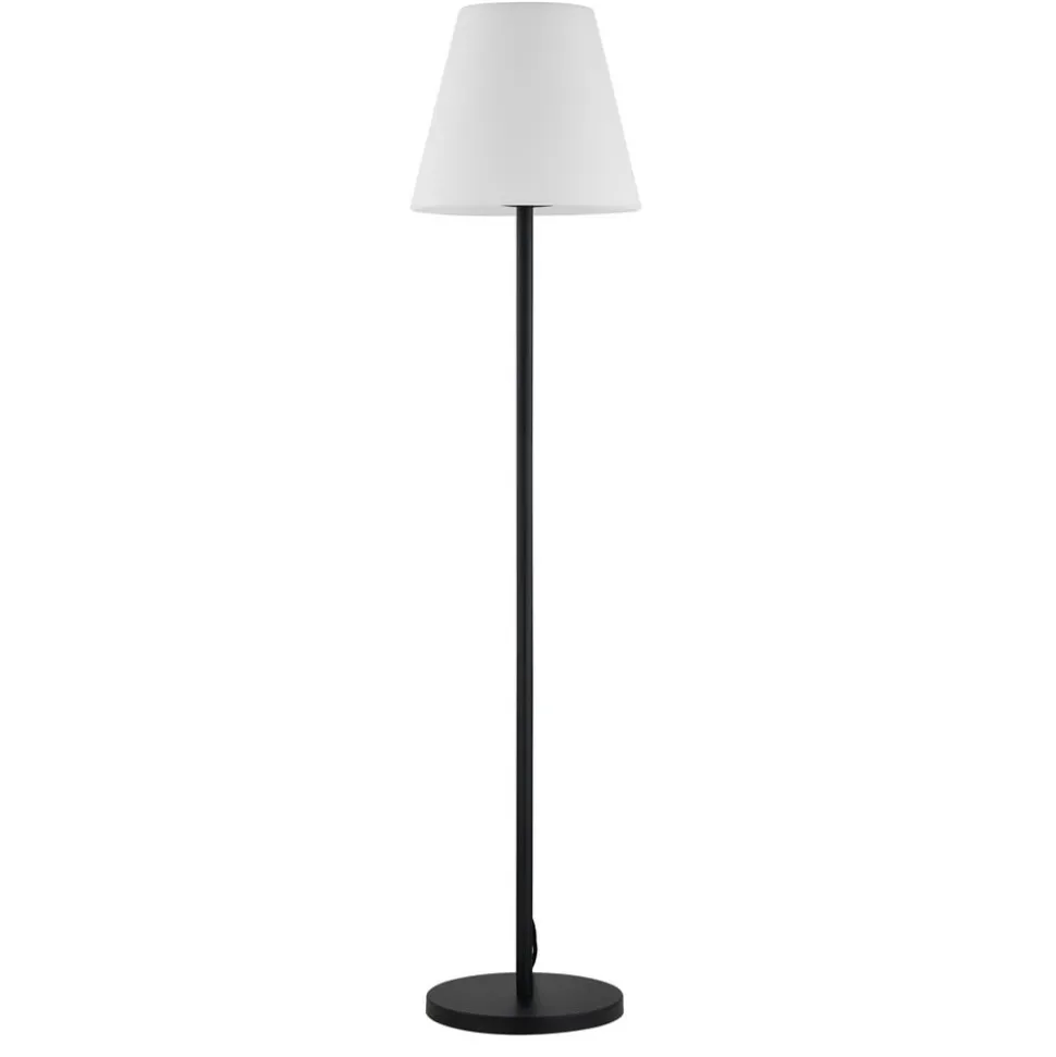 Lucande terrasselampe Jaimy, sort, aluminium, 150 cm