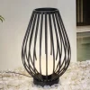 Lucande terrasselampe Marrin, sort, metal, Ø 46cm