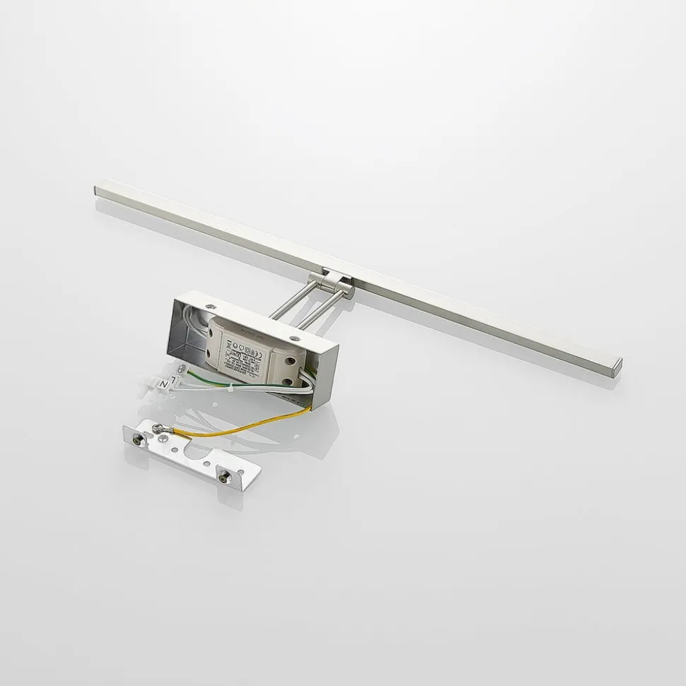 Lucande Thibaud LED-gallerilampe, nikkel, 51,4 cm