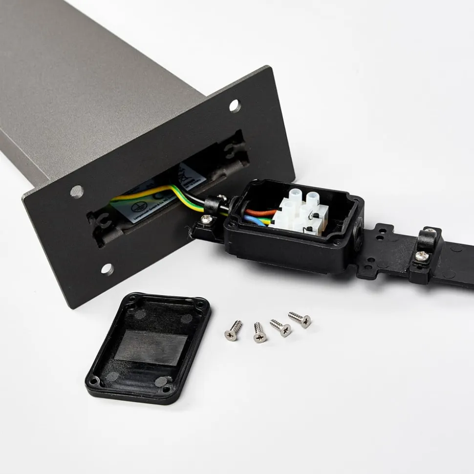 Lucande Timm LED-vejlampe, 60 cm, antracit, metal, IP54