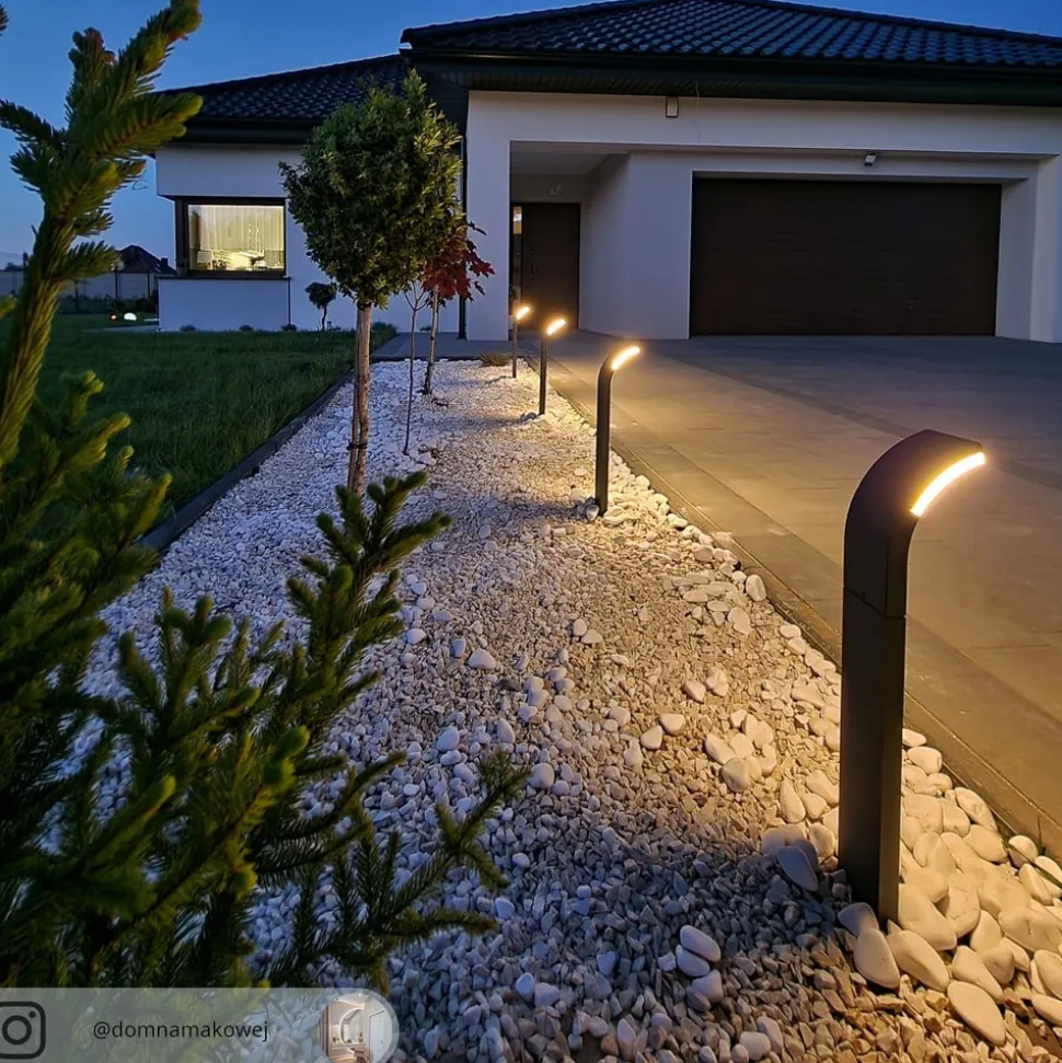 Lucande Timm LED-vejlampe, 60 cm, antracit, metal, IP54