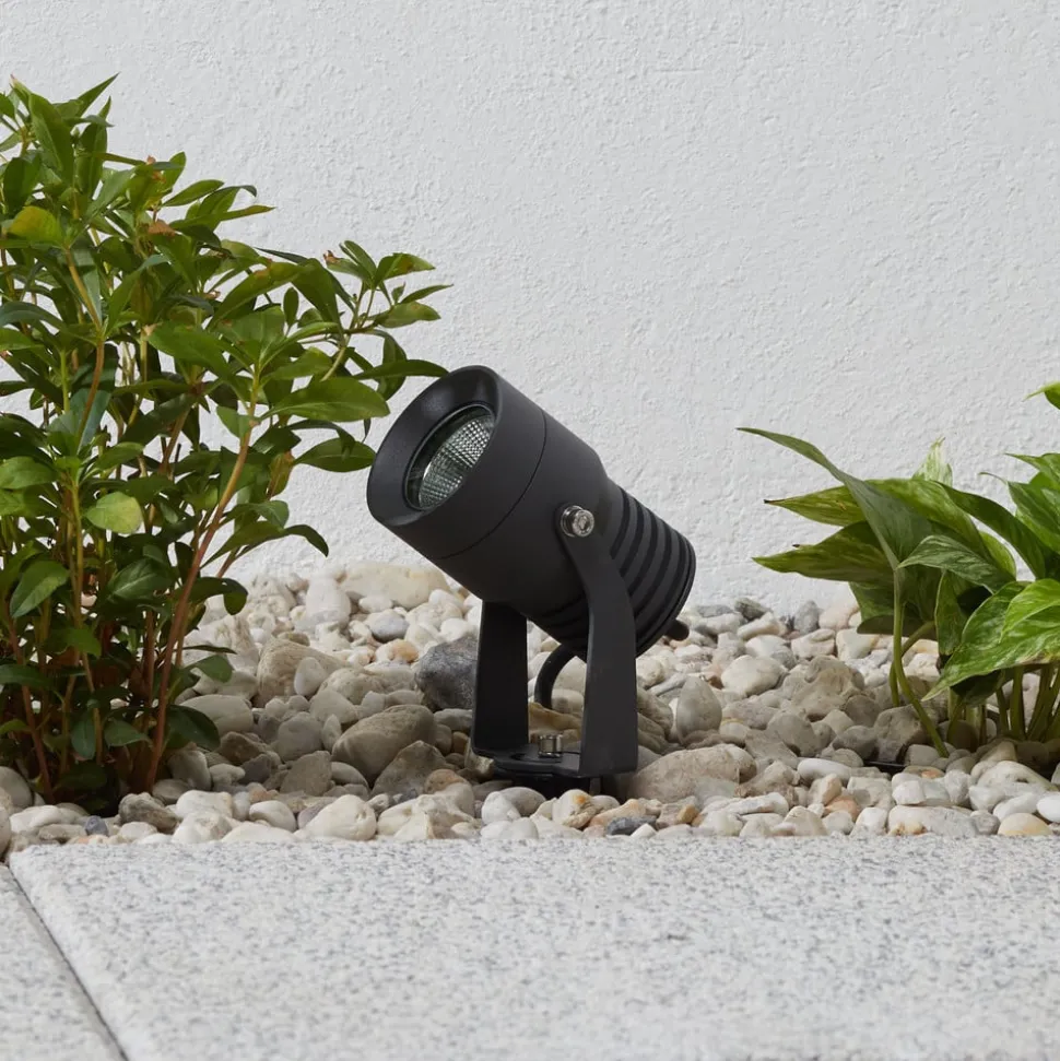 Lucande udendørs LED-spot Jon, jordspyd, justerbar, IP65