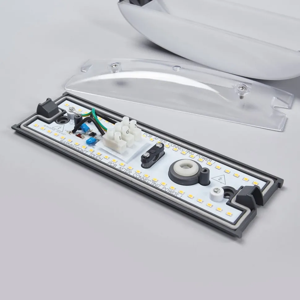 Lucande udendørs LED-væglampe Akira, antracit, metal, 23 cm
