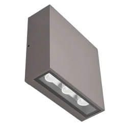 Lucande udendørs LED-væglampe Trixy, antracit, metal, IP54