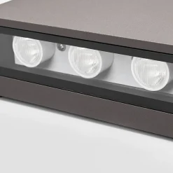 Lucande udendørs LED-væglampe Trixy, antracit, metal, IP54
