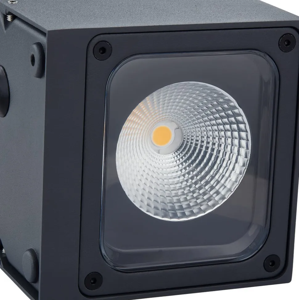 Lucande udendørs LED-væglampe Merjem, 12 cm, op/ned, IP54