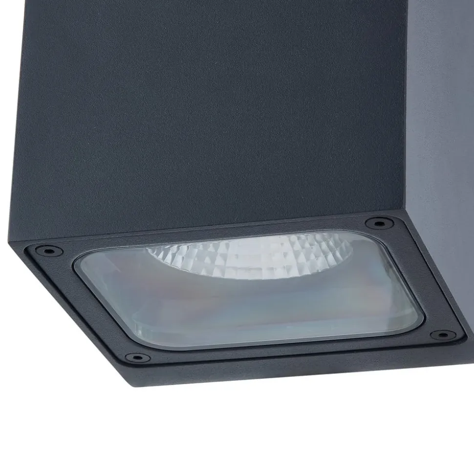 Lucande udendørs LED-væglampe Merjem, 12 cm, op/ned, IP54