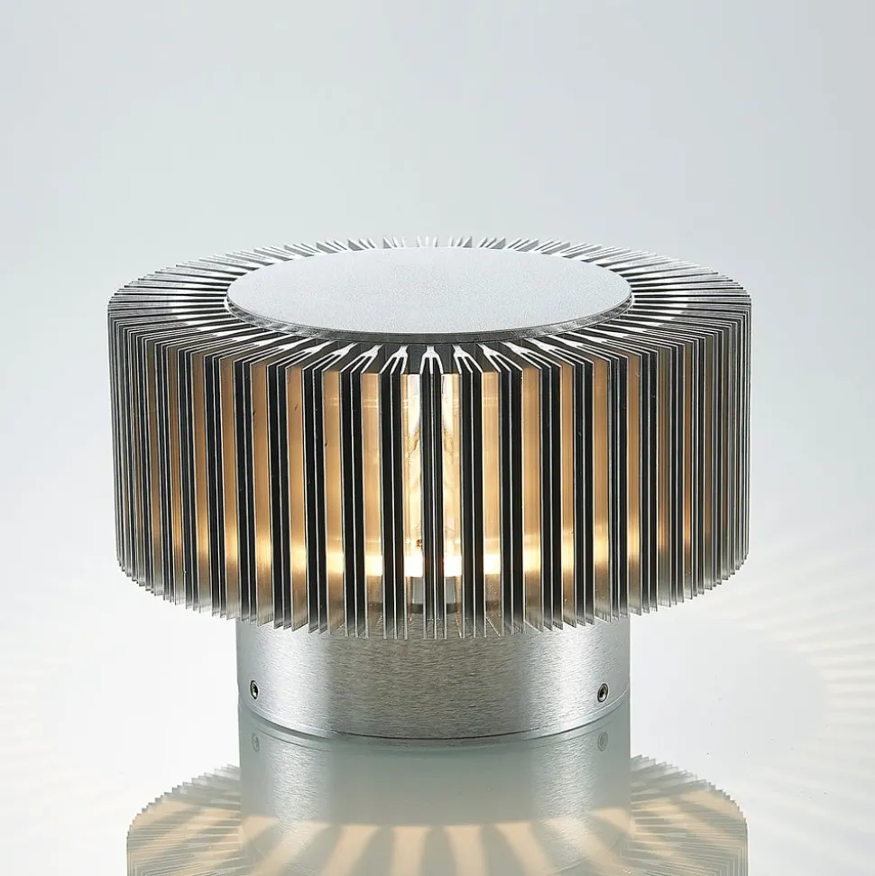 Lucande udendørs LED-væglampe Keany, metal, Ø 16 cm, IP54