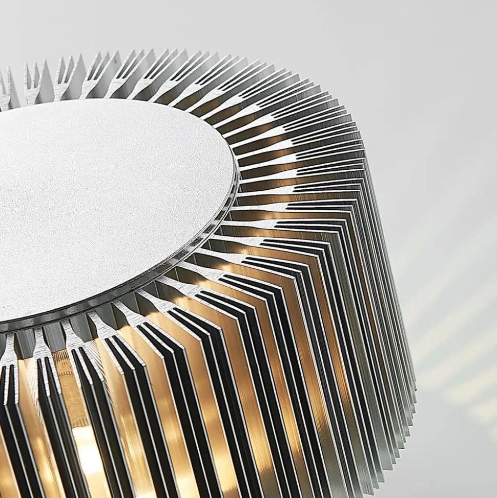 Lucande udendørs LED-væglampe Keany, metal, Ø 16 cm, IP54