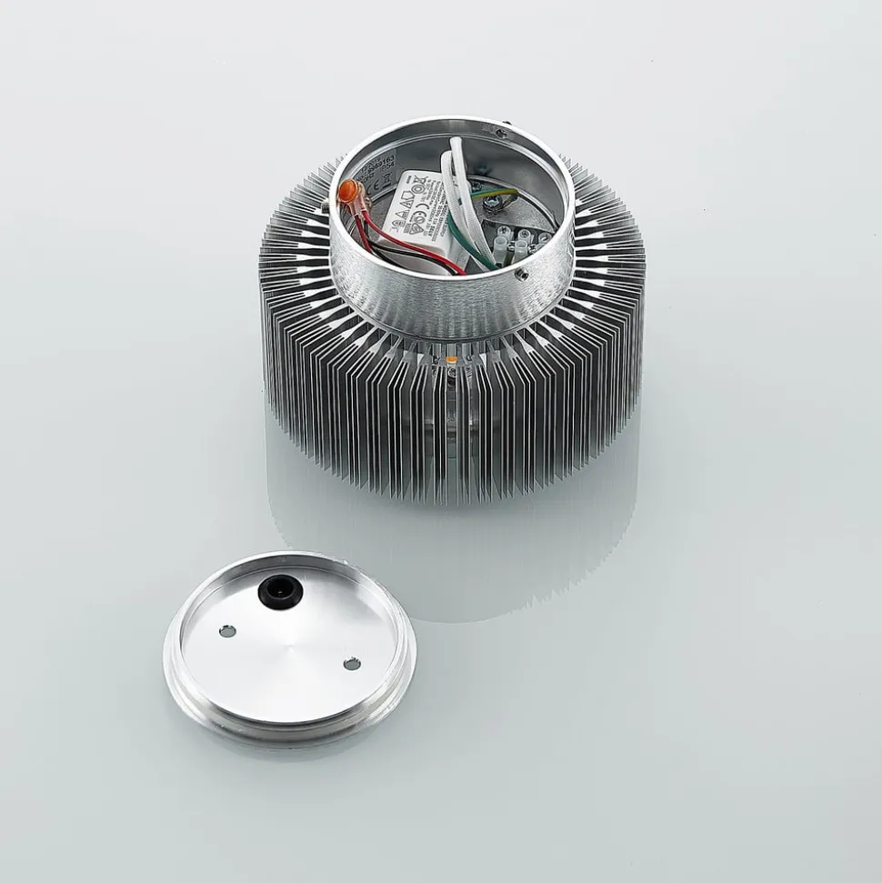 Lucande udendørs LED-væglampe Keany, metal, Ø 16 cm, IP54