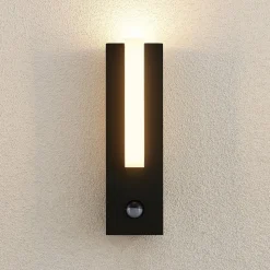 Lucande udendørs LED-væglampe Virgalia, bevægelsessensor, IP54