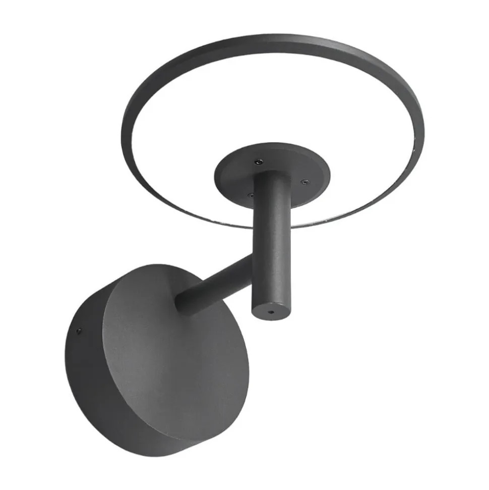 Lucande udendørs LED-væglampe Fenia, antracit, aluminium, IP65