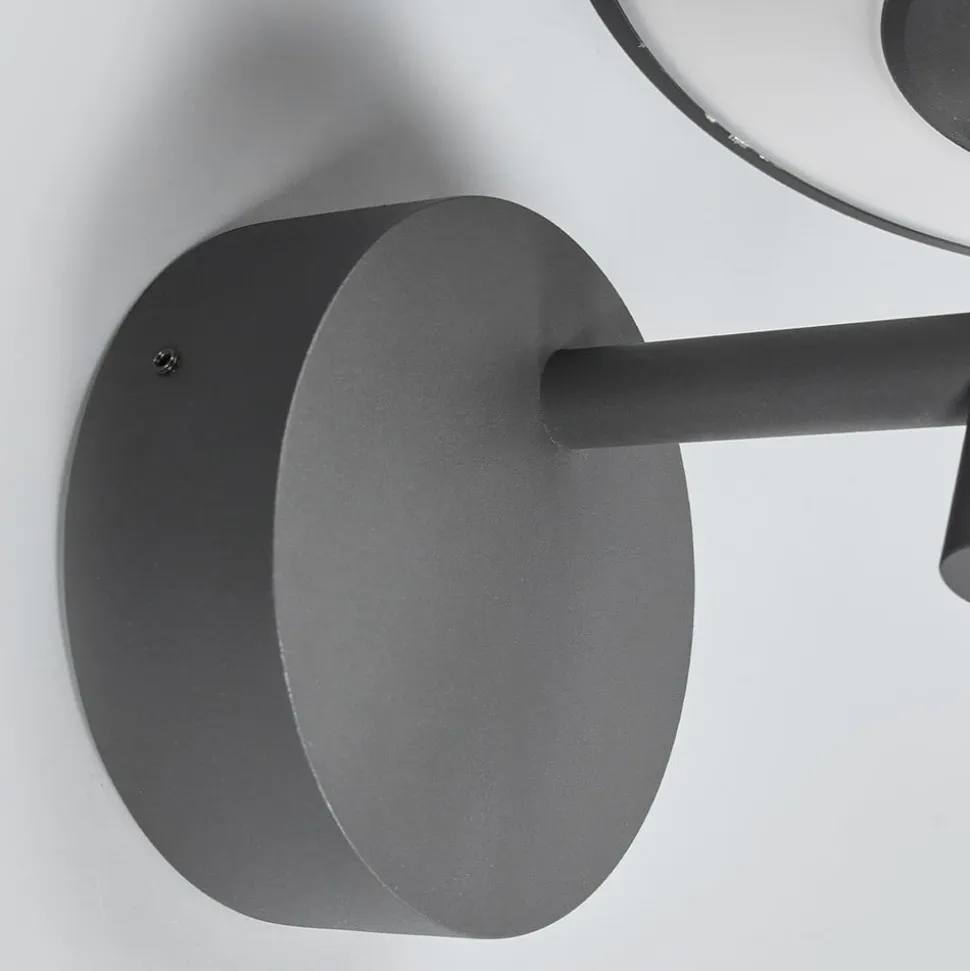Lucande udendørs LED-væglampe Fenia, antracit, aluminium, IP65