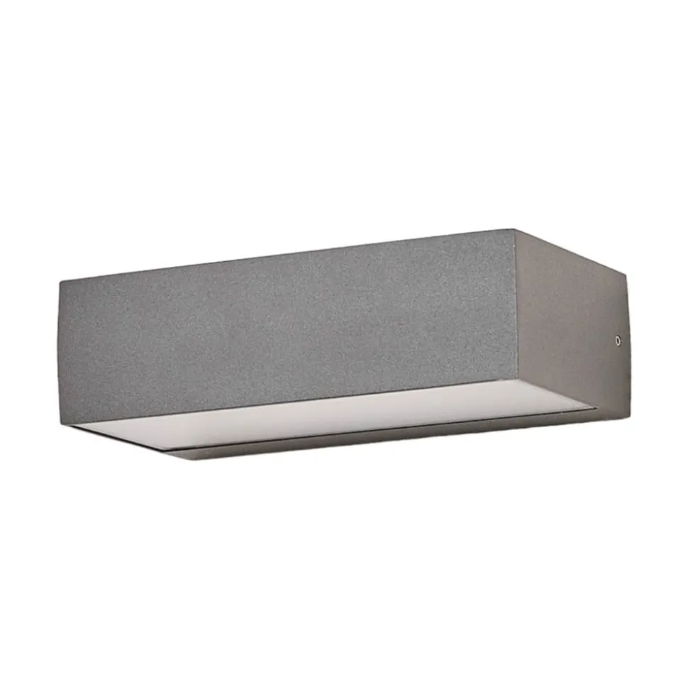 Lucande udendørs LED-væglampe Lissi, 21 cm, antracit, IP54