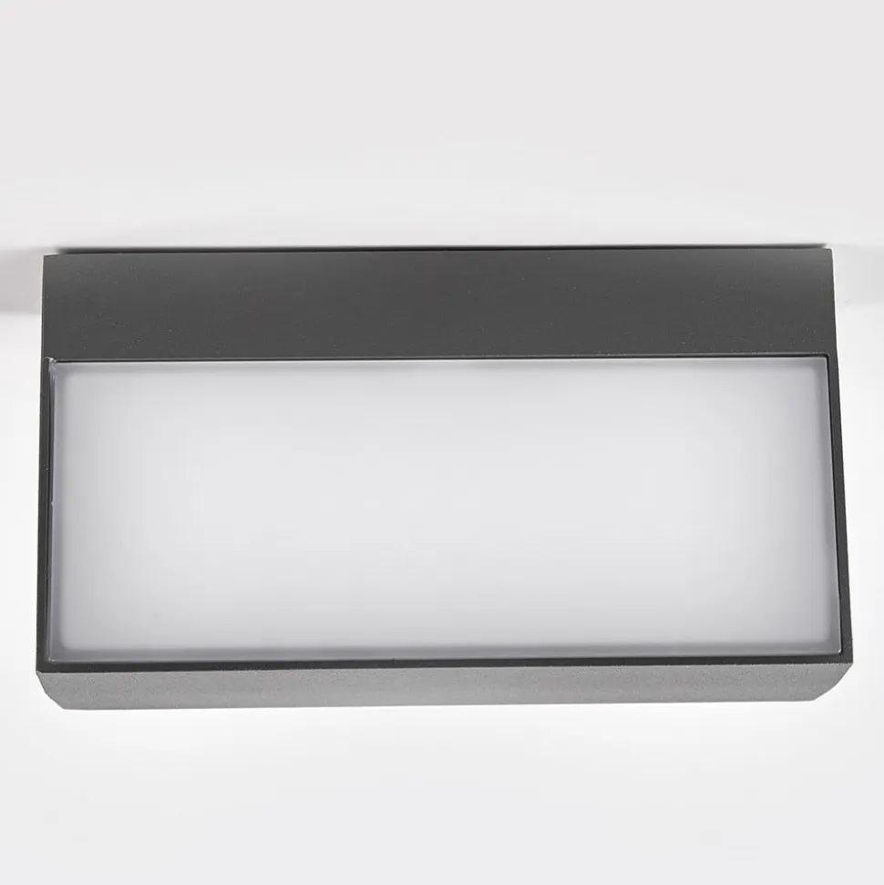 Lucande udendørs LED-væglampe Lissi, 21 cm, antracit, IP54