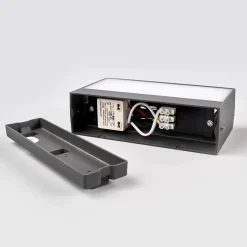 Lucande udendørs LED-væglampe Lissi, 21 cm, antracit, IP54