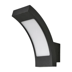Lucande udendørs LED-væglampe Juvia, 19 cm, antracit, IP54