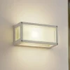 Lucande udendørs væglampe Aurelien, hvid, glas, 12,5 cm, IP54