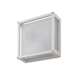 Lucande udendørs væglampe Aurelien, hvid, sensor, 25 x 25 cm