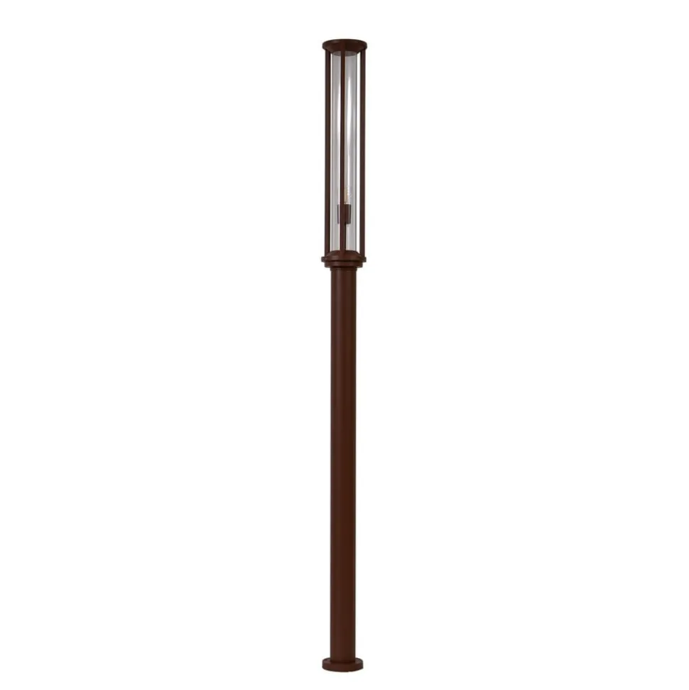 Lucande udendørslampe Alivaro, rustfarvet, 220 cm, E27, IP65