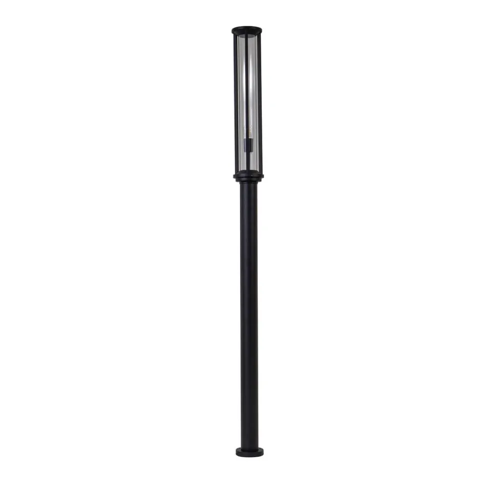 Lucande udendørslampe Alivaro, sort, 220 cm, E27, IP65