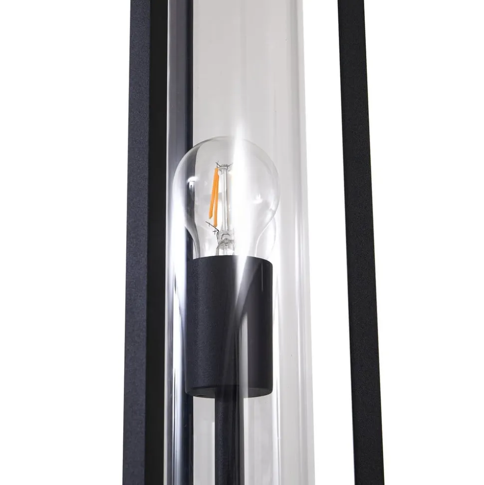 Lucande udendørslampe Alivaro, sort, 220 cm, E27, IP65