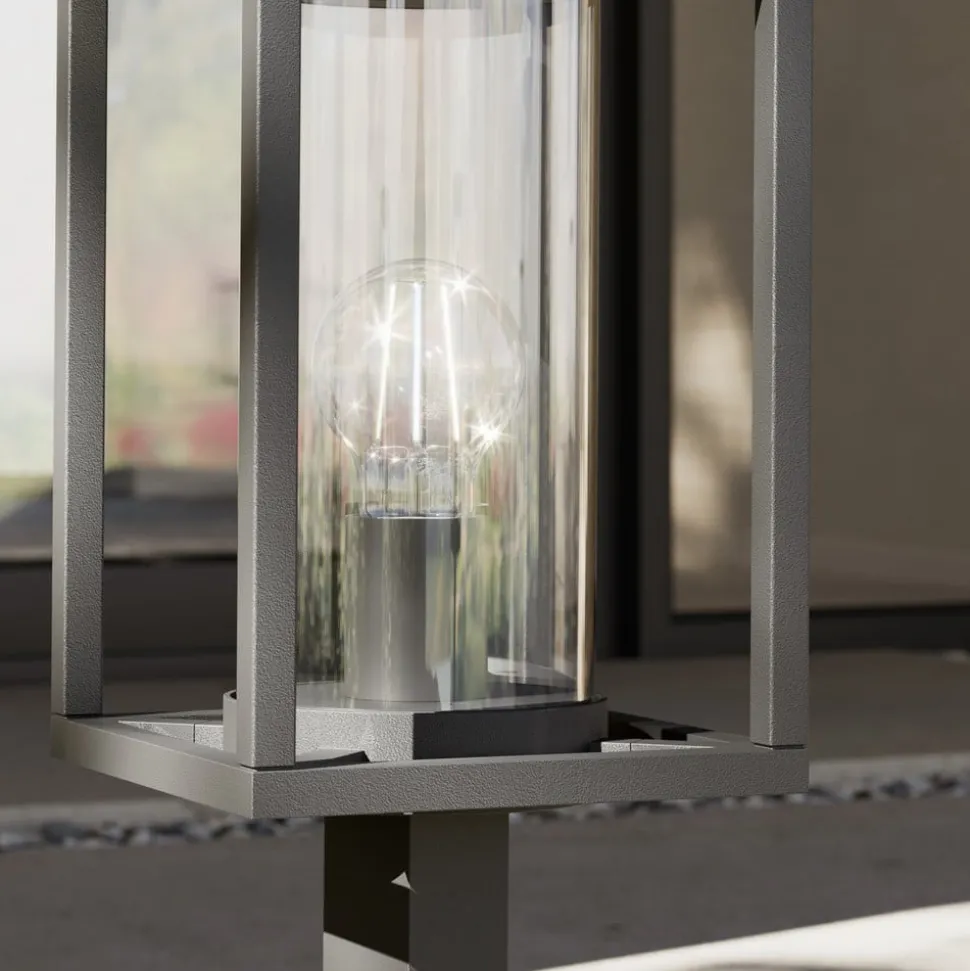 Lucande vejlampe Ferda, 60 cm, antracit, IP44