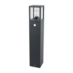 Lucande vejlampe Klemens, 65 cm, sensor, antracit, E27