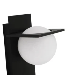 Lucande væglampe Kulka, 2 lyskilder, sort, glas, G9