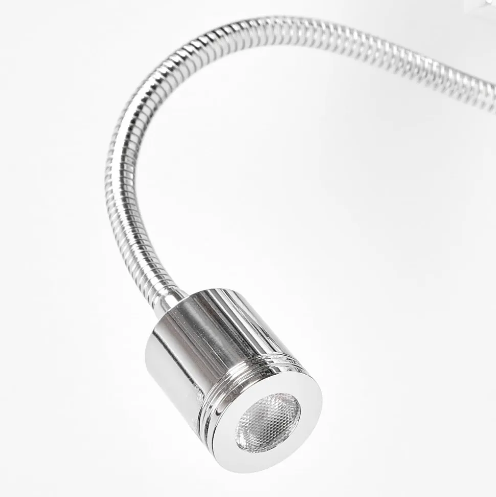 Lucande væglampe Rebekka, 31 cm, sort, LED-læsearm