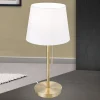 Ludwig bordlampe med USB-port, hvid/antik messing