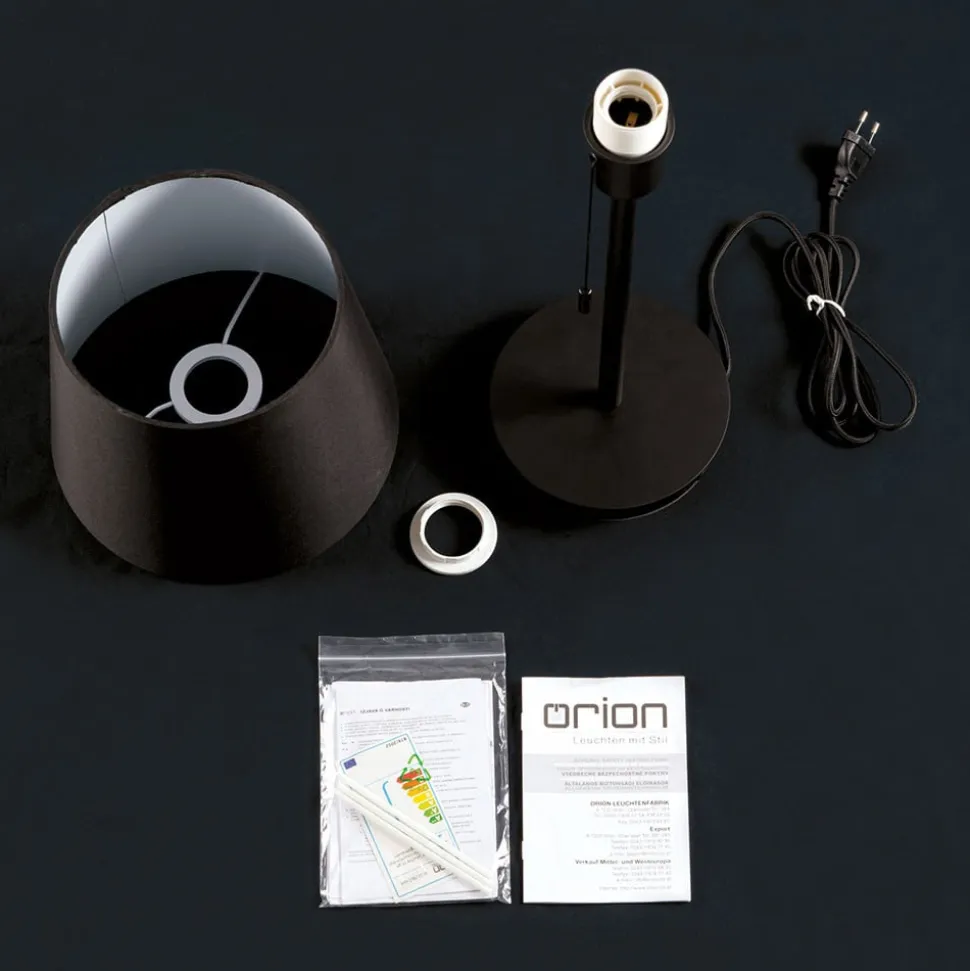 Ludwig bordlampe med USB-port, sort