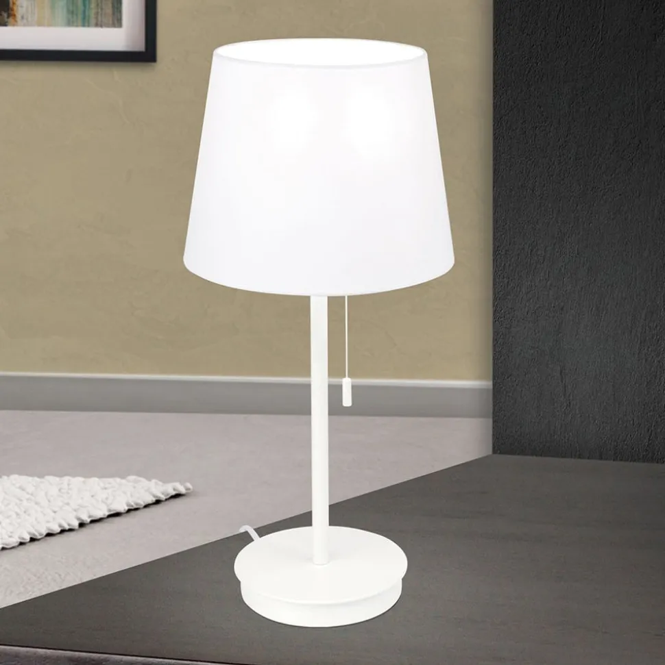 Ludwig bordlampe med USB-port, hvid