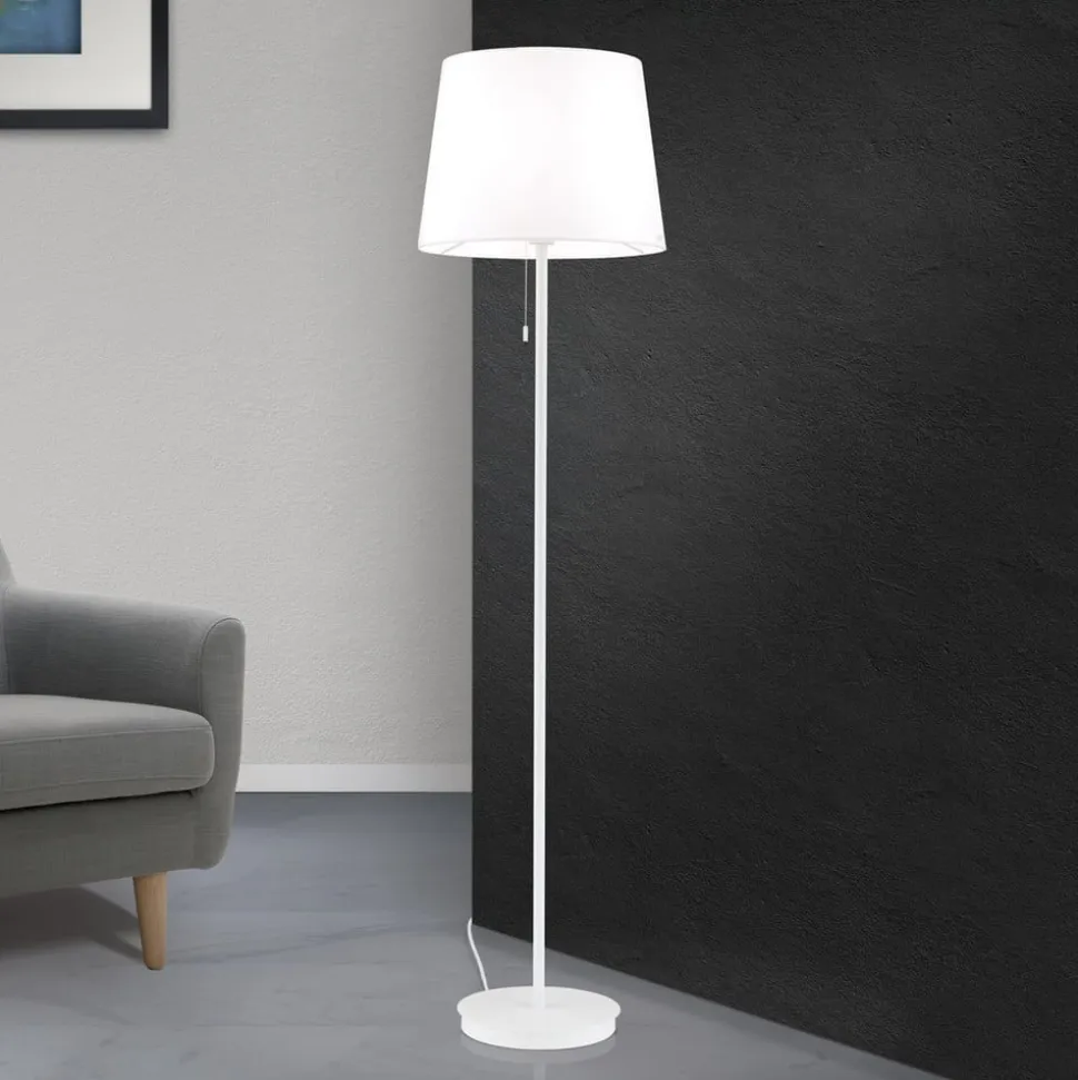 Ludwig gulvlampe i tekstil, hvid