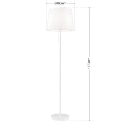 Ludwig gulvlampe i tekstil, hvid