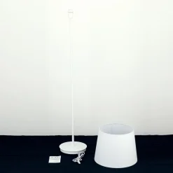 Ludwig gulvlampe i tekstil, hvid
