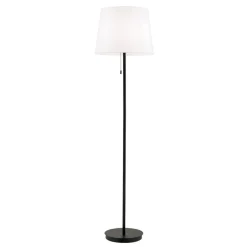 Ludwig tekstilgulvlampe, mat sort