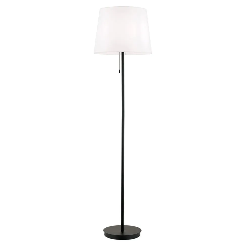 Ludwig tekstilgulvlampe, mat sort