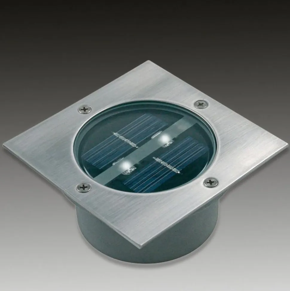 Lugo LED nedgravningsspot, IP44, 10,5 x 10,5 cm