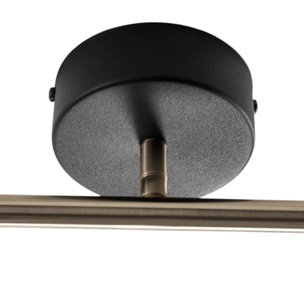 Lume loftspot, 2 lyskilder, sort/messing, højde 22 cm, jern