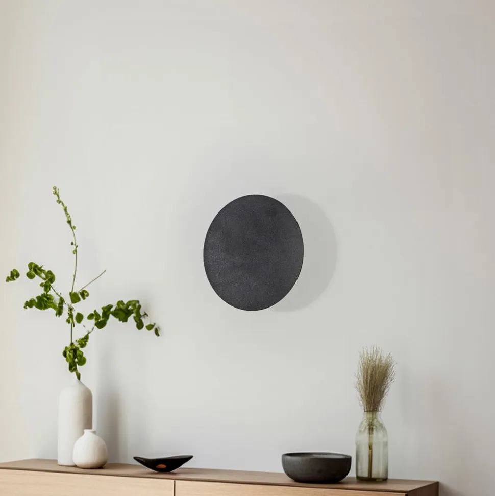 Lunia New væglampe, sort, Ø 20 cm