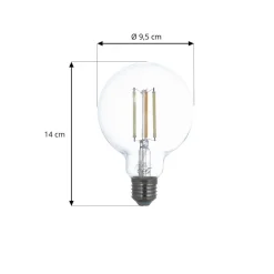 LUUMR LED-pære, E27 G95 7W, smart, klar