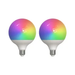LUUMR Smart LED, 2, E27, G125, 9W, RGBW, CCT, mat, Tuya