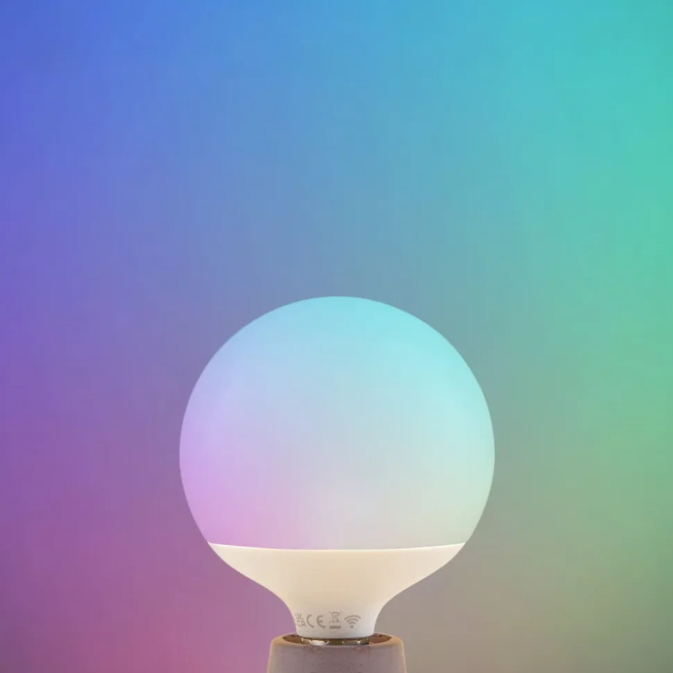 LUUMR Smart LED, E27, G125, 9W, RGB, Tuya, WLAN, mat, CCT